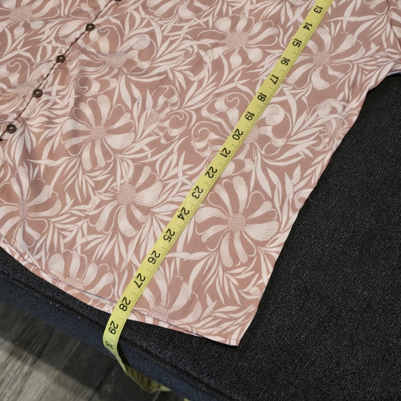 Anthropologie Blush Pink Leaf Print Blouse - Picture 6 of 10